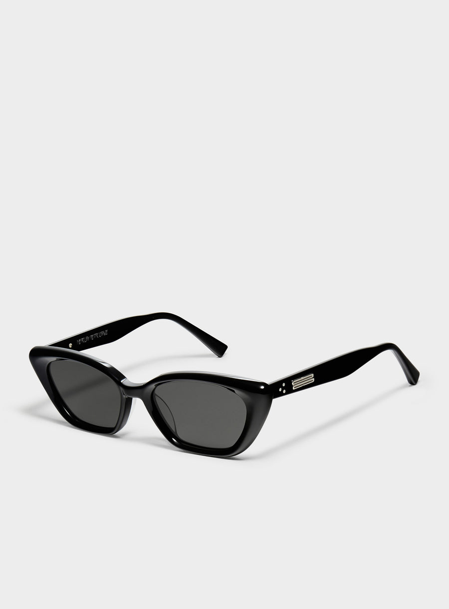 California in black Korean Fashion cat-eye Sunglasses from the Burr Puzzle Collection by Mercury Retrograde