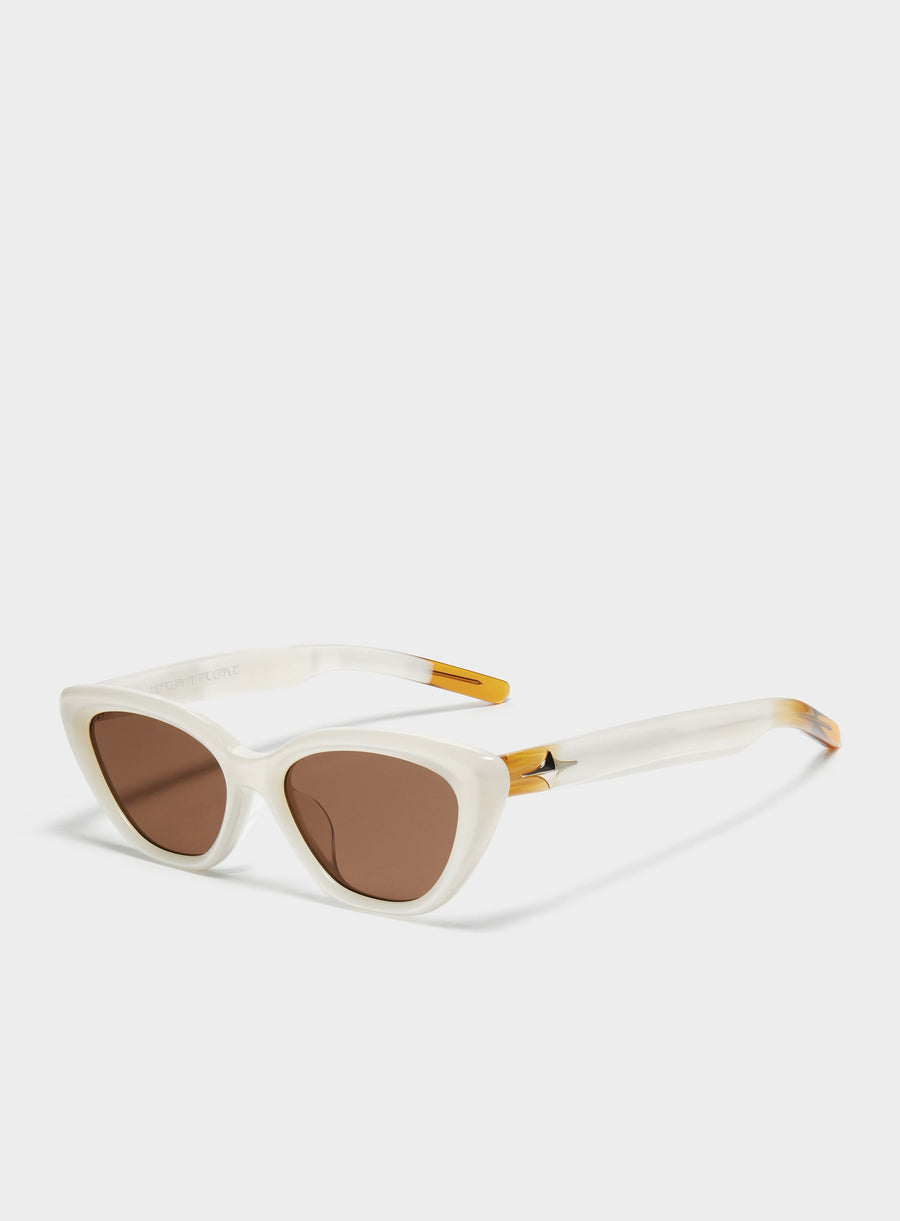 Virgo in white cat-eye Korean Fashion Sunglasses from the Galaxy Collection by Mercury Retrograde