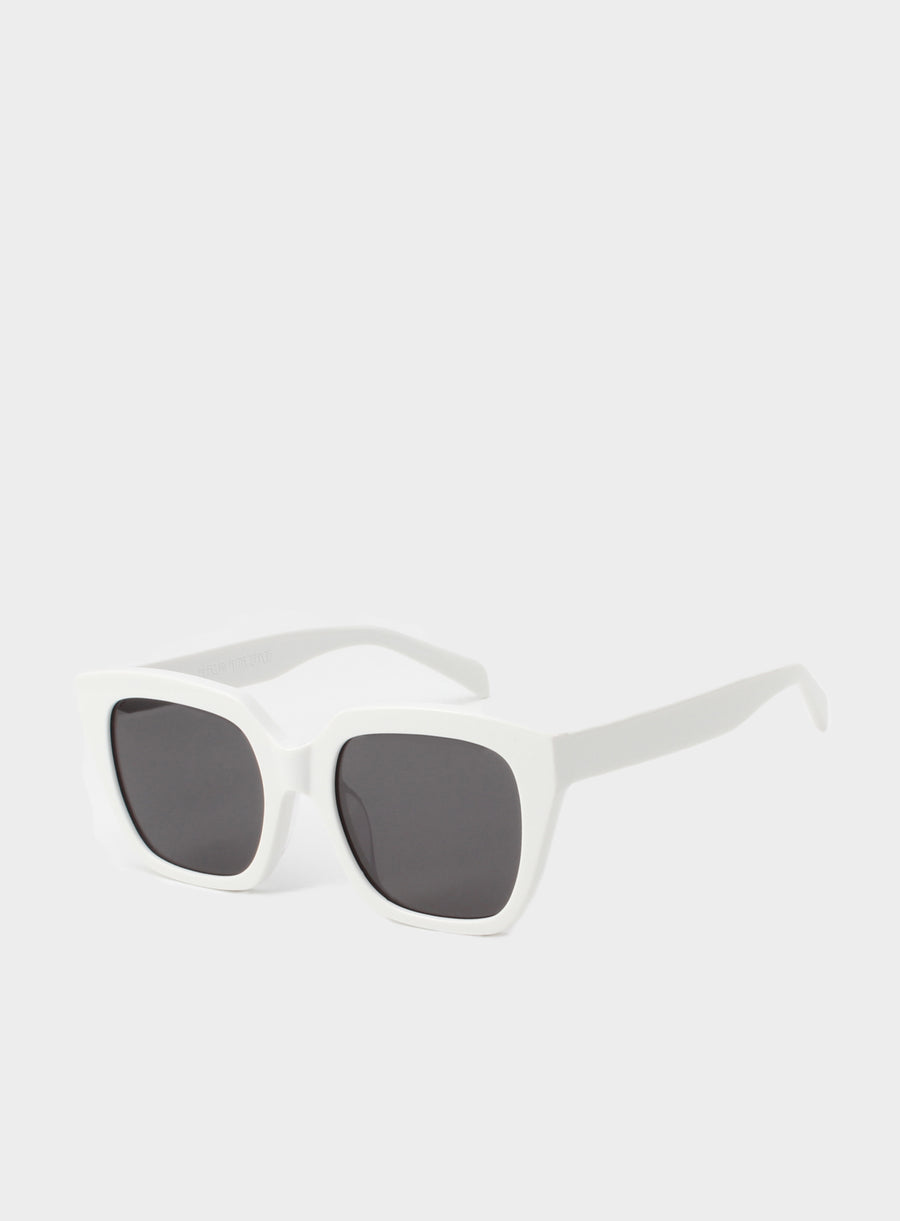 Marshmallow in white square Korean Fashion Sunglasses from the Daydream Collection by Mercury Retrograde