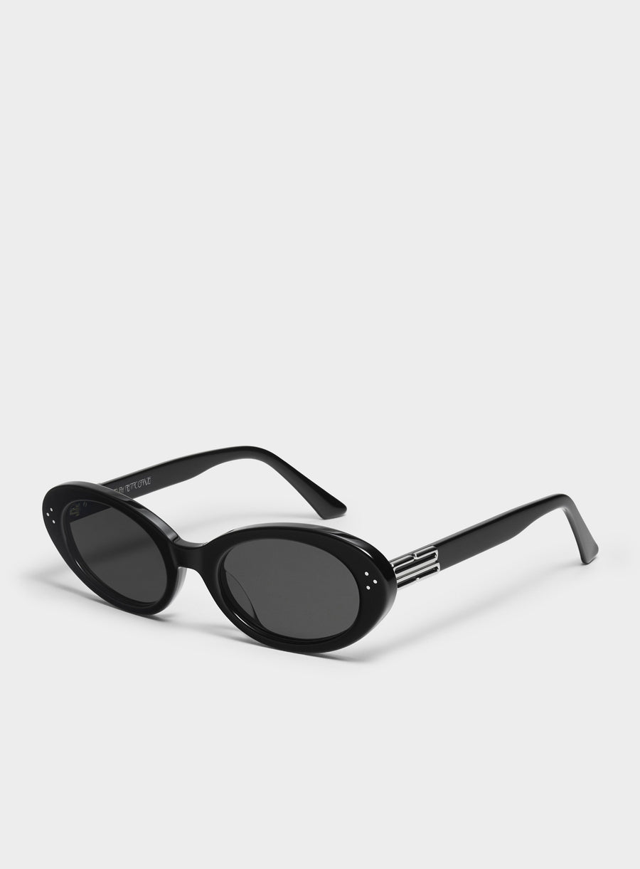 Wave in black round Korean Fashion Sunglasses from the Burr Puzzle Collection by Mercury Retrograde