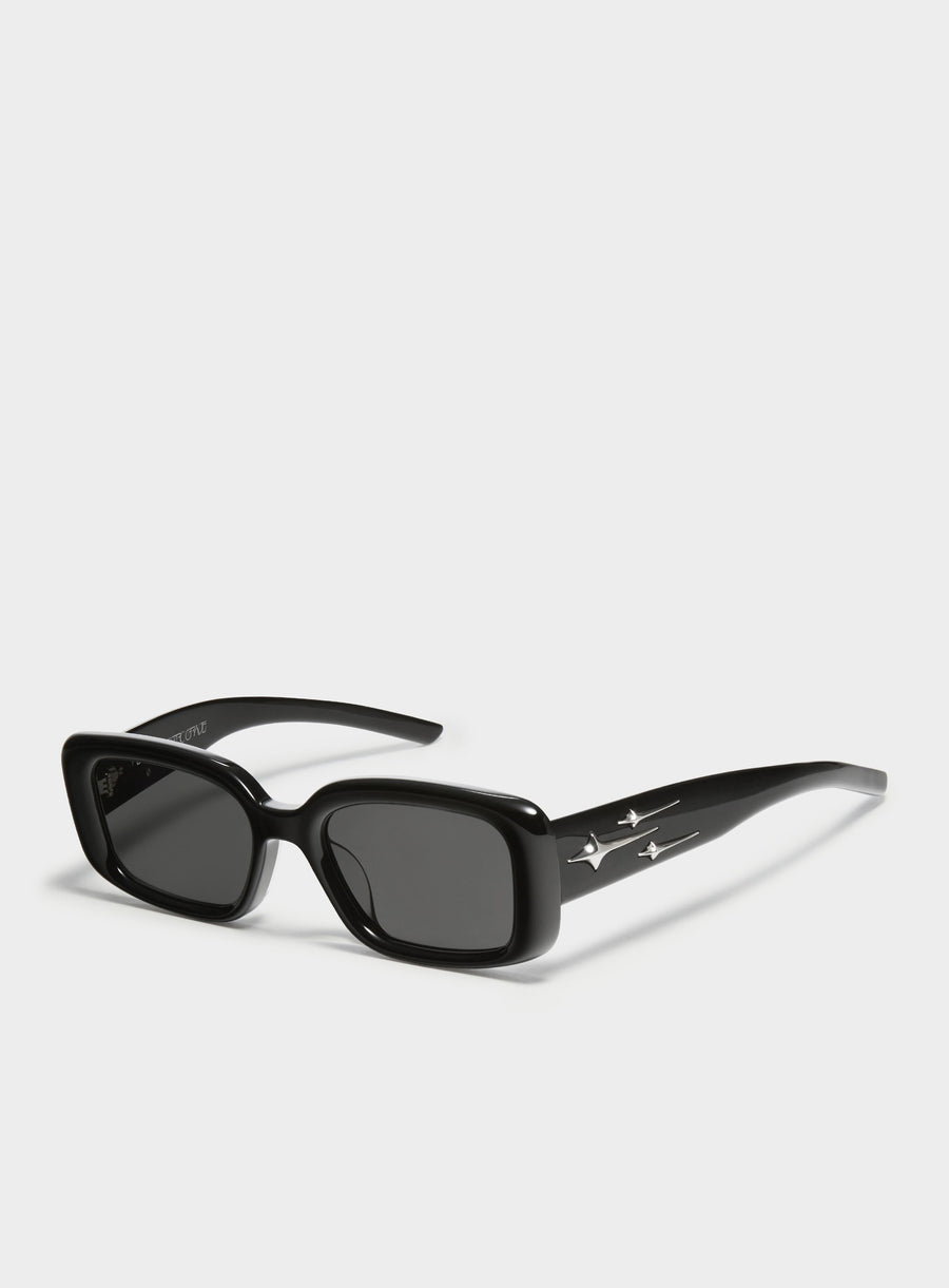 Sextans in black Korean Fashion square Sunglasses from the Galaxy Collection by Mercury Retrograde