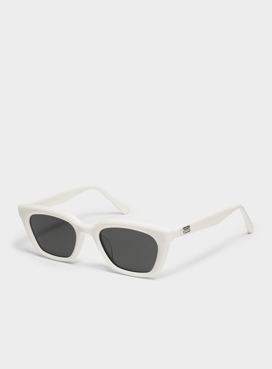 Shadow in white square Korean Fashion Sunglasses from the Burr Puzzle Collection by Mercury Retrograde
