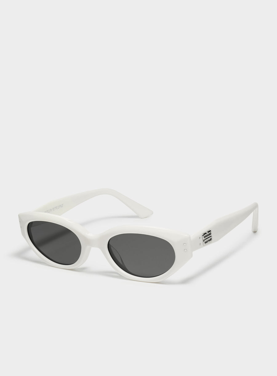 Symphony in white cat-eye Korean Fashion Sunglasses from the Burr Puzzle Collection by Mercury Retrograde