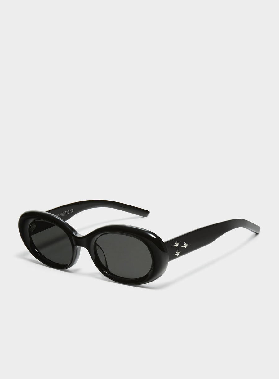 Triangulum in black round Korean Fashion Sunglasses from the Galaxy Collection by Mercury Retrograde