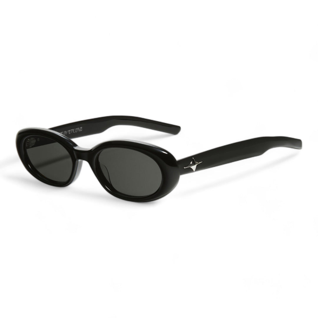 Crux in black Korean Fashion round Sunglasses from the Galaxy Collection by Mercury Retrograde