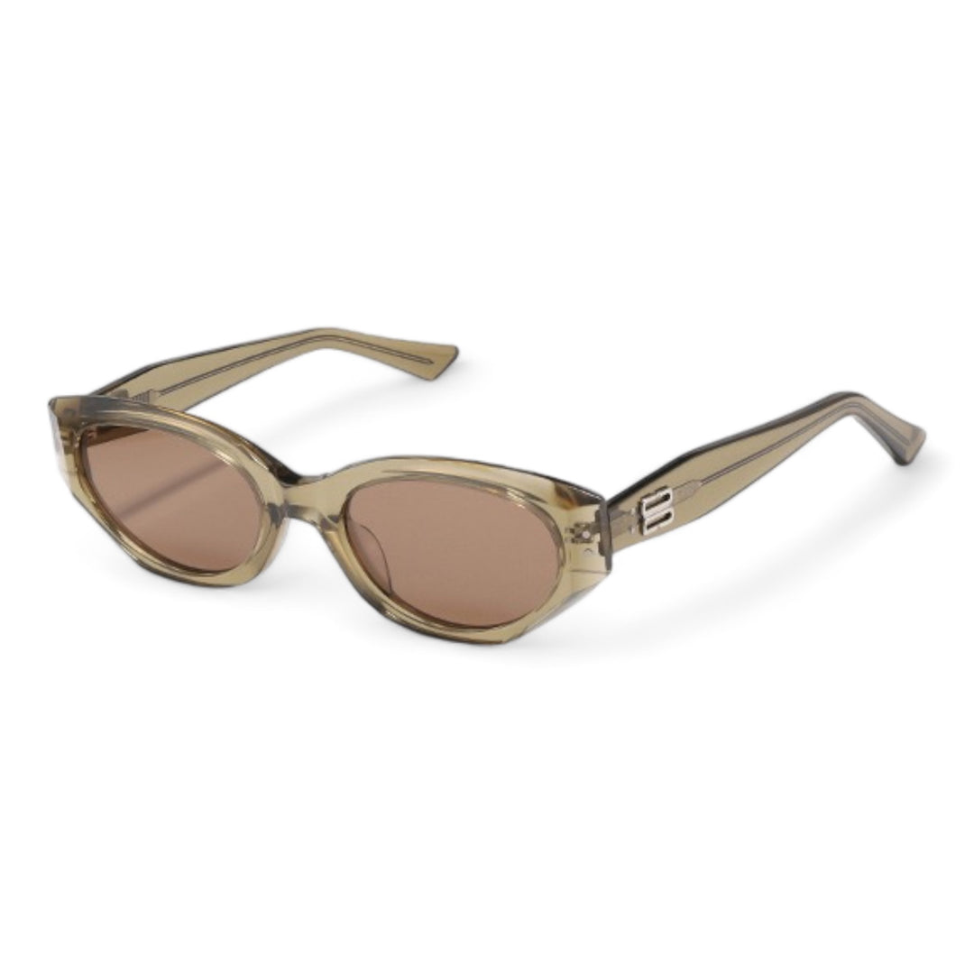 Symphony in khaki cat-eye Korean Fashion Sunglasses from the Burr Puzzle Collection by Mercury Retrograde