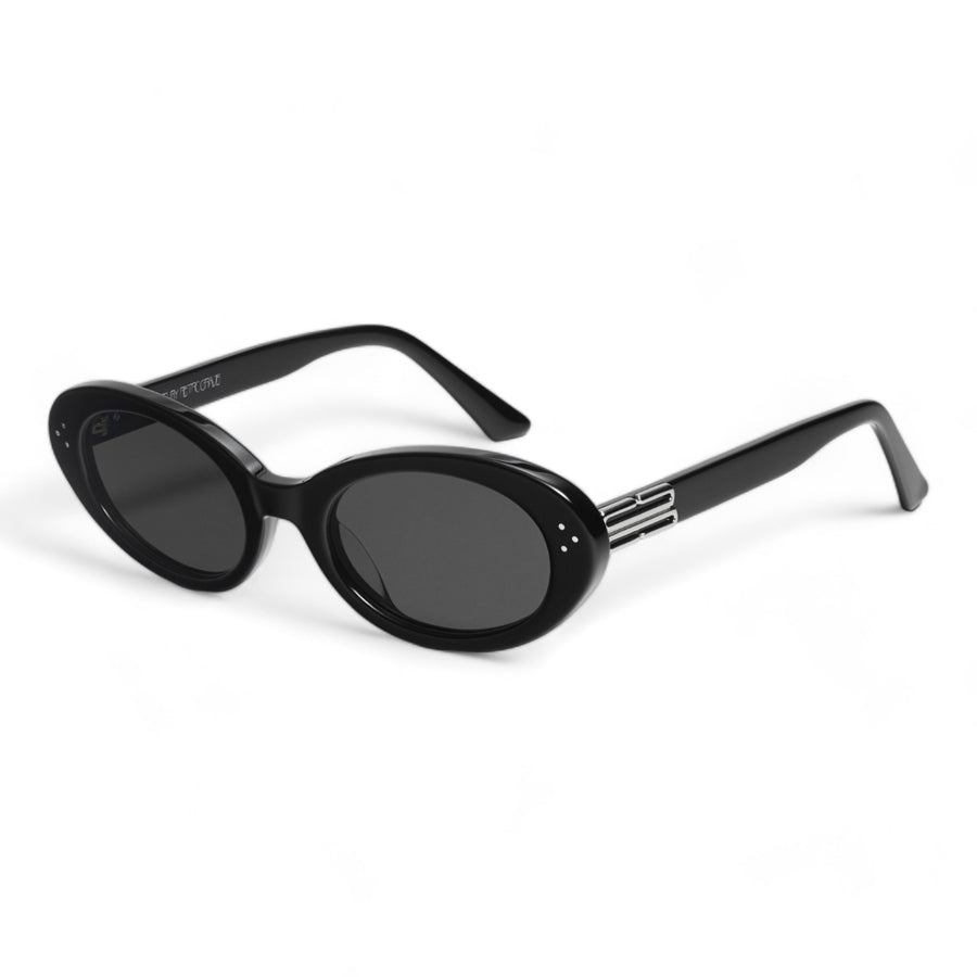 Wave in black round Korean Fashion Sunglasses from the Burr Puzzle Collection by Mercury Retrograde