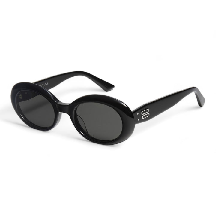 Poison in black Korean Fashion round Sunglasses from the Burr Puzzle Collection by Mercury Retrograde