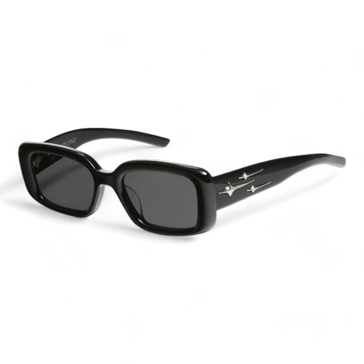 Sextans in black Korean Fashion square Sunglasses from the Galaxy Collection by Mercury Retrograde